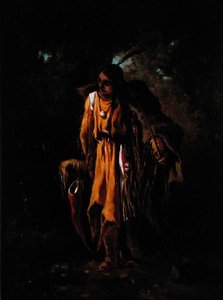 Ormanlık Alanda (panelde yağ) by Victor Nehlig
