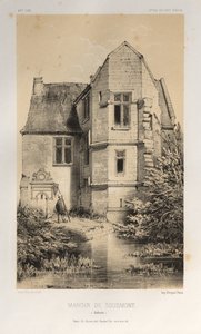 15. Yüzyılın Pitoresk Mimarisi veya Anıtları. ve XVI. Yüzyıllar: XV ve XVI Yüzyılların Fransa Şatosu: Levha 47, Manoir De Sousmont (Calvados) by Victor Petit