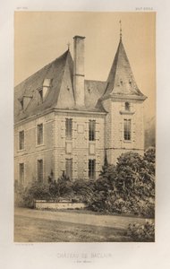 15. Yüzyılın Pitoresk Mimarisi veya Anıtları. ve XVI. Yüzyıllar: XV ve XVI Yüzyılların Fransa Şatosu: Pl. 59, Château De Baclair (Aşağı Seine) by Victor Petit