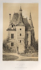 15. Yüzyılın Pitoresk Mimarisi veya Anıtları. ve XVI. Yüzyıllar: XV ve XVI Yüzyılların Fransa Kaleleri: Pl. 75, La Vicomté (Saône et Loire) by Victor Petit