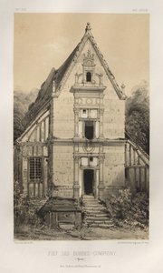 15. Yüzyılın Pitoresk Mimarisi veya Anıtları. ve XVI. Yüzyıllar: XV ve XVI Yüzyılların Fransa Kaleleri: Pl. 81, FIEf Des Bordes-Compigny (Yonne) by Victor Petit