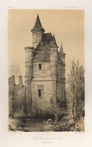 15. Yüzyılın Pitoresk Mimarisi veya Anıtları. ve XVI. Yüzyıllar: XV ve XVI Yüzyılların Chateaux De France: Pl.11, Chateau De Maulny (Haute-Marne) by Victor Petit