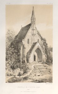 15. Yüzyılın Pitoresk Mimarisi veya Anıtları. ve XVI. Yüzyıllar: XV ve XVI Yüzyılların Chateaux De France: Pl.22, Fontaine-Jean Şapeli (Loiret) by Victor Petit