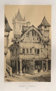 15. Yüzyılın Pitoresk Mimarisi veya Anıtları. ve XVI. Yüzyıllar: XV ve XVI Yüzyılların Chateaux De France: Lev. 27, House A Peronne (Somme) by Victor Petit