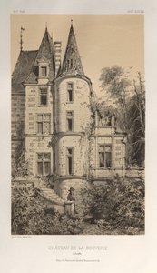 15. Yüzyılın Pitoresk Mimarisi veya Anıtları. ve XVI. Yüzyıllar: XV ve XVI Yüzyılların Fransa Şatosu: Levha 29, Chateau De La Bouverie (Sarthe) by Victor Petit