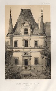 15. Yüzyılın Pitoresk Mimarisi veya Anıtları. ve XVI. Yüzyıllar: XV ve XVI Yüzyılların Chateaux De France: Levha 1, Eski Villiers Şatosu (Somme)