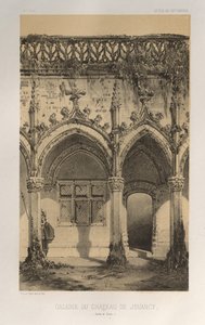 15. Yüzyılın Pitoresk Mimarisi veya Anıtları. ve XVI. Yüzyıllar: XV ve XVI Yüzyılların Chateaux De France: Levha 41, Château De Jouancy Galerisi (Saone et Loire) by Victor Petit