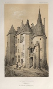 15. Yüzyılın Pitoresk Mimarisi veya Anıtları. ve XVI. Yüzyıllar: XV ve XVI Yüzyılların Chateaux De France: Pl. 45 Château De Chassy (Saône et Loire) by Victor Petit