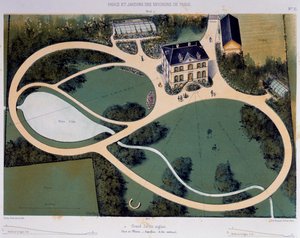 6300 metrekarelik büyük İngiliz bahçesi, Resim Parcs et Jardins des environs de Paris