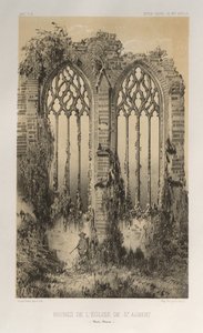...lütfen. 38, St. Aubert Haute-Marne Kilisesi Harabeleri, 1860. by Victor Petit