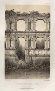 ...lütfen. 74, Eski bir çizimden bir Kalenin Yıkılmış Galerisi, 1860. by Victor Petit