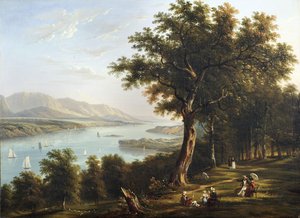 ಹಡ್ಸನ್ ನದಿಯ ಹೈಡ್ ಪಾರ್ಕ್‌ನಿಂದ ವೀಕ್ಷಿಸಿ, 1845 ಟರ್ಕ್ by Victor de Grailly