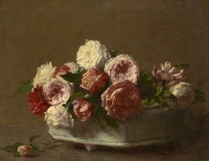 Porselen Saksıdaki Güller, c.1875?-1900 by Victoria Dubourg