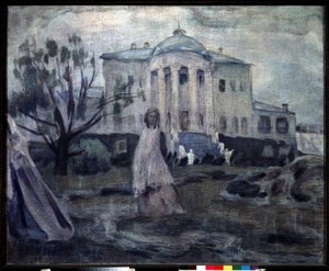 Hayaletler (Gnostlar). Painture de Victor (Victor) Elpidiforovich Borisov Musatov (Borisov-Musatov) (1870-1905). Tempera sur toile by Viktor Elpidiforovich Borisov Musatov