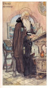 Tarihçi Aziz Nestor, 1919 by Viktor Mikhaylovich Vasnetsov