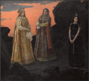 Yeraltı krallığının üç kraliçesi, 1879. by Viktor Mikhaylovich Vasnetsov