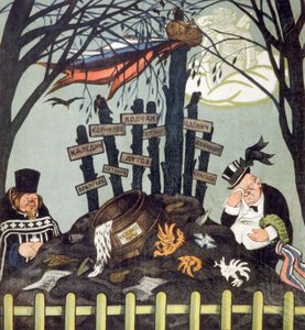 Karşı-devrimcilerin mezarı: Wrangel, Dutov, Kolçak, 1920-1921 civarı (poster) by Viktor Nikolaevich Deni