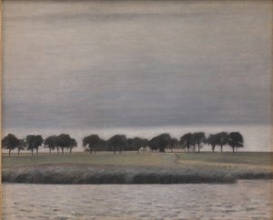 "Solregn. Gentofte Sø" için ön çalışma by Vilhelm Hammershøi