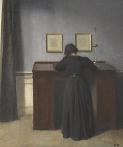 Bir Masada Ayakta Ida by Vilhelm Hammershøi