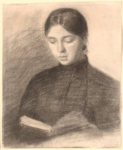 Sanatçının Kızkardeşi Anna Reading by Vilhelm Hammershøi