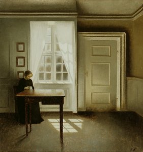 Bir Hanımla İç Mekan, 1901 by Vilhelm Hammershoi