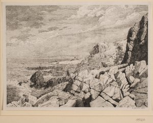 Bornholm kayalık sahil by Vilhelm Kyhn