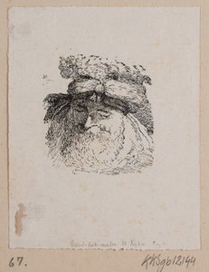 Kürk şapkalı bir adamın başı by Vilhelm Kyhn