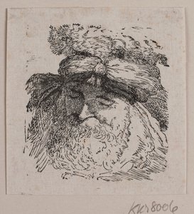 Kürk şapkalı bir adamın başı by Vilhelm Kyhn