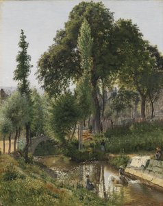 Savoy Manzarası. Nehirde Çamaşır Yıkan Kadınlar by Vilhelm Kyhn