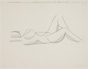 Yalancı kadın modeli, bacaklar sağa by Vilhelm Lundstrøm