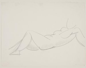 Yalancı kadın modeli, bacaklar sola by Vilhelm Lundstrøm