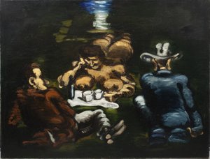 çimenlerin üzerinde öğle yemeği by Vilhelm Lundstrøm