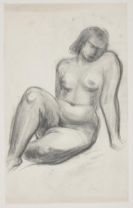Oturan kadın modeli by Vilhelm Lundstrøm