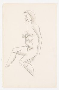 Oturan model, sola dönük by Vilhelm Lundstrøm