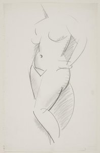 Kalça sol eli ile ayakta kadın modeli by Vilhelm Lundstrøm
