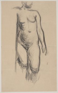 Ayakta kadın modeli by Vilhelm Lundstrøm