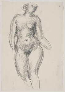 Ayakta kadın modeli by Vilhelm Lundstrøm