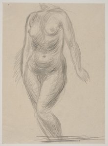 Ayakta kadın modeli by Vilhelm Lundstrøm