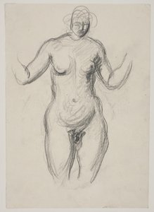 Ayakta kadın modeli by Vilhelm Lundstrøm