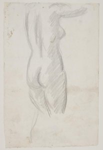 Ayakta kadın modeli by Vilhelm Lundstrøm