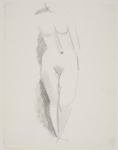 Ayakta kadın modeli by Vilhelm Lundstrøm