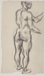 Ayakta duran model, arkadan bakıldığında by Vilhelm Lundstrøm