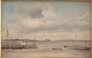 Bir Tekne Limanı. Humlebæk, Zelanda by Vilhelm Petersen