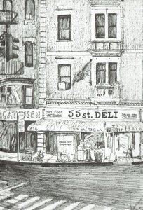 55th street New York, 2003, (kağıt üzerine mürekkep) by Vincent Alexander Booth