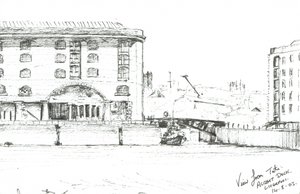 Albert Dock Liverpool, 2003, (Kağıt üzerine mürekkep) by Vincent Alexander Booth