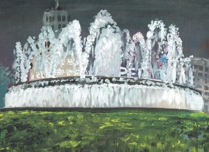 Barselona gecesi, 1994, (tuval üzerine akrilik) by Vincent Alexander Booth