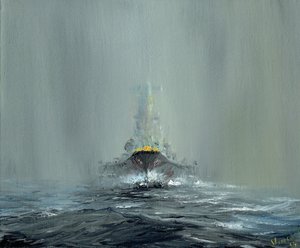 Savaş Gemisi Yamato 1945, 2016, (tuval üzerine yağlı boya)