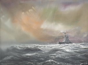 Bismarck, Prinz Eugen 0959hrs 24051941, 2007, (Tuval üzerine yağlı boya)