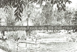 Cam Kilitler, 2005, (Kağıt üzerine mürekkep) by Vincent Alexander Booth