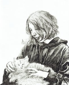 Kız ve kedi, 2022 by Vincent Alexander Booth